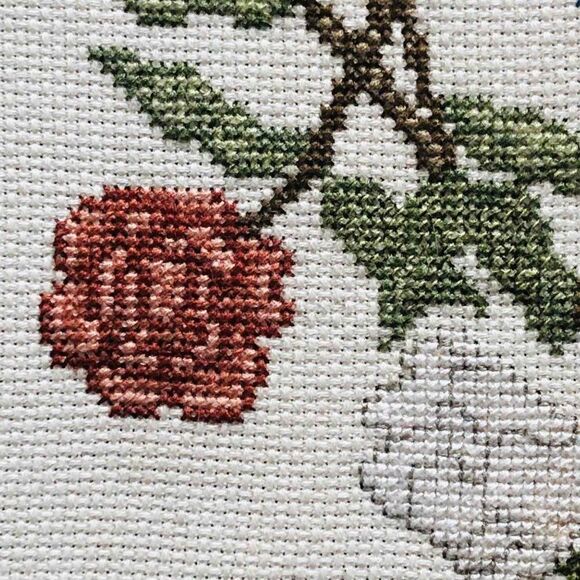 Embroidery Cross Stitch Picture Handmade Vintage - Picture 2 of 3